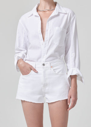 
            
                Load image into Gallery viewer, KAYLA SHRUNKEN SHIRT IN OPTIC WHITE
            
        