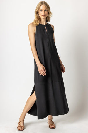 SLEEVELESS KEYHOLE MAXI DRESS