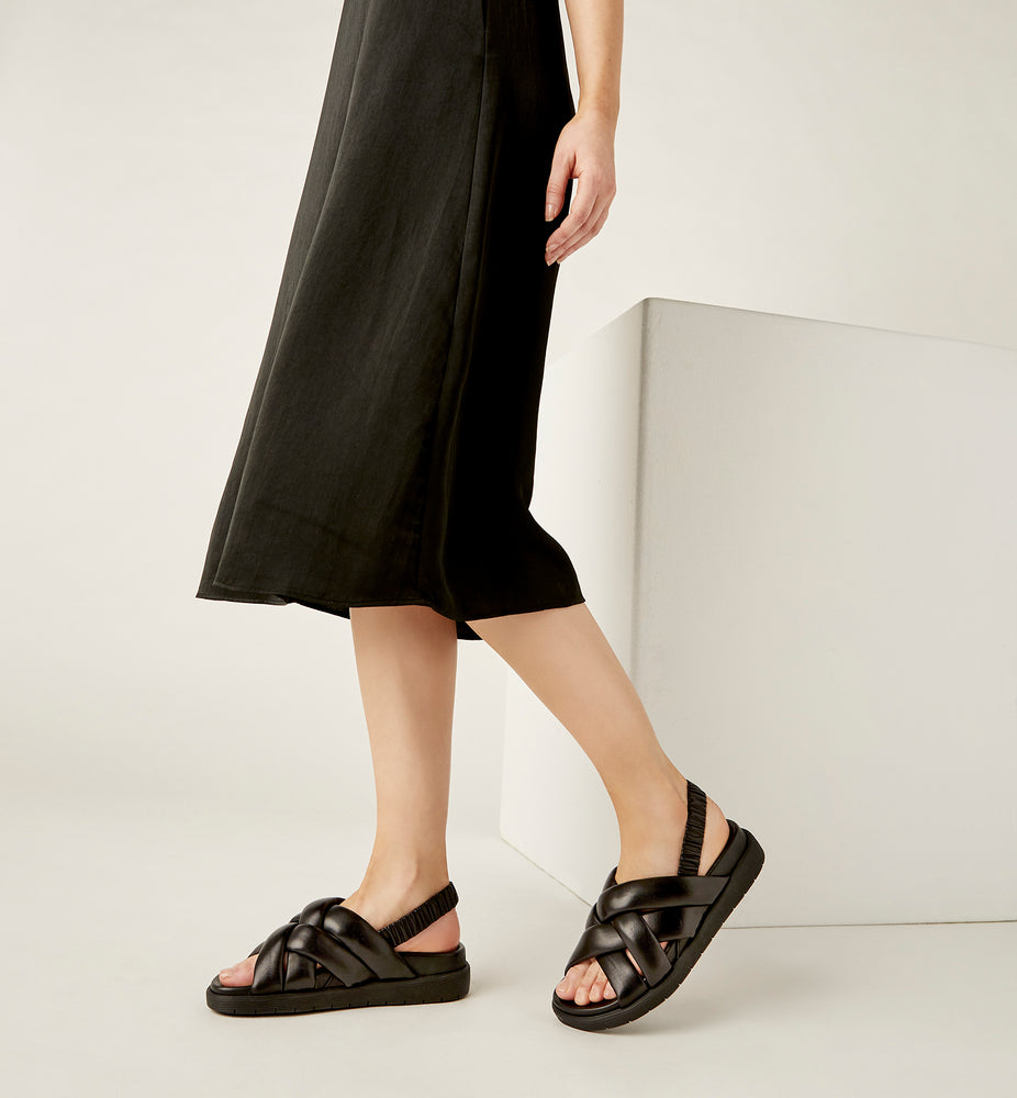 REDMOND PUFFY LEATHER SANDAL