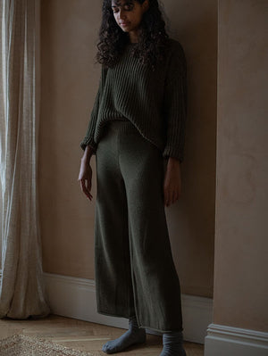 THE WIDE LEG KNIT TROUSER