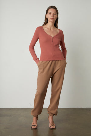 HILARY COTTON THERMAL HENLEY