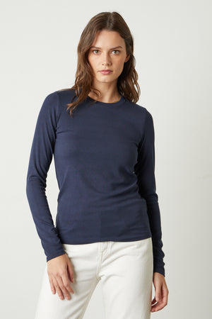 ERICA VISCOSE RIBBED L/S TOP